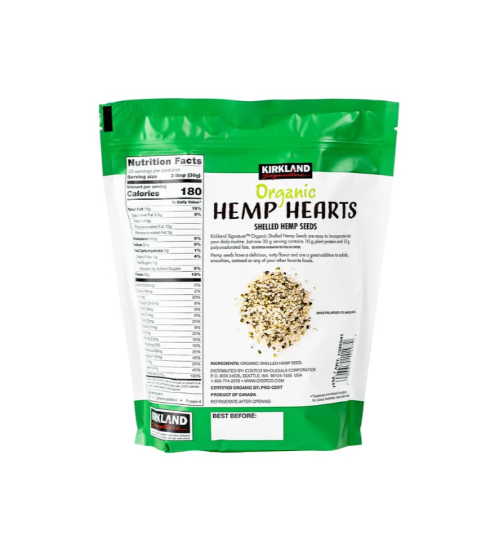 Kirkland Signature Organic Hemp Hearts, 3-pack (6 lbs Total) gallery