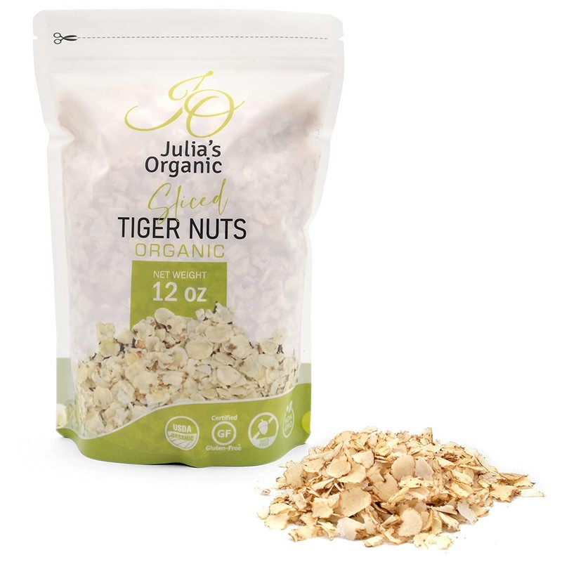 Julia's Organic Thin Sliced Tiger Nuts Premium Organic Raw - Gluten Free Non GMO