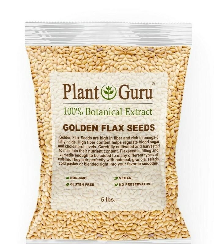 Golden Flax Seeds Whole 5 lbs. Bulk Omega-3 NON GMO 100% Pure Linseed Flaxseed gallery