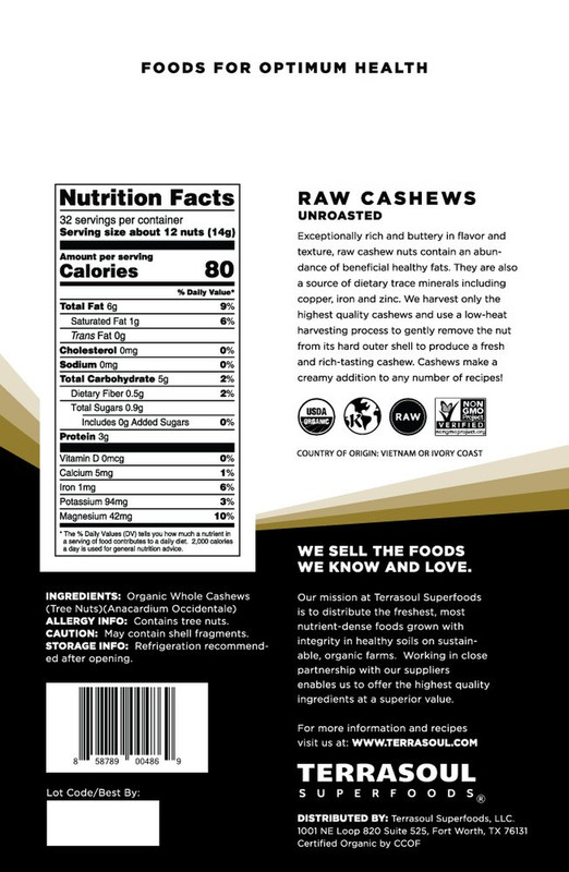 Organic Raw Cashews, 16 Oz, Premium Quality for Snacking, Baking, and Culinary C gallery