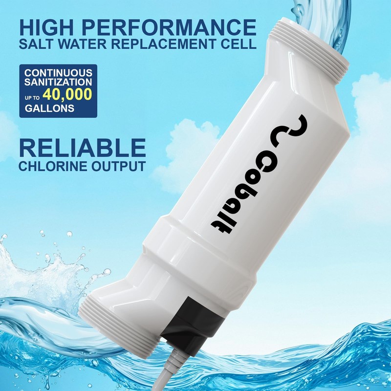 Replacement Salt Cell for 40,000 Gallon Saltwater Pool Systems, 13-Blade Tita... gallery