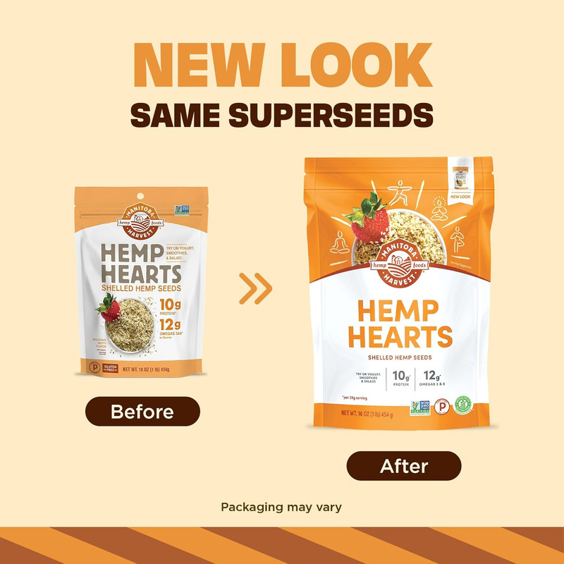 Hemp Hearts, Shelled Hemp Seeds - 16Oz - 10G Plant Protein & 12G Omega 3 & 6 per gallery