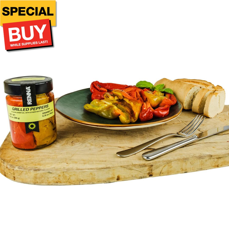 , Grilled Roasted Sweet Bell Peppers in Oil, 10.58 oz, A Taste of the Mediterran gallery