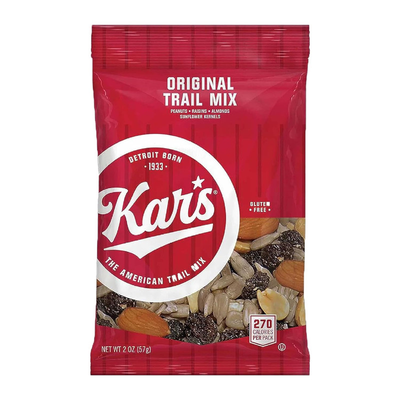 Kar’S Nuts Original Trail Mix 2 Oz Individual Snack Packs Bulk Pack of 48