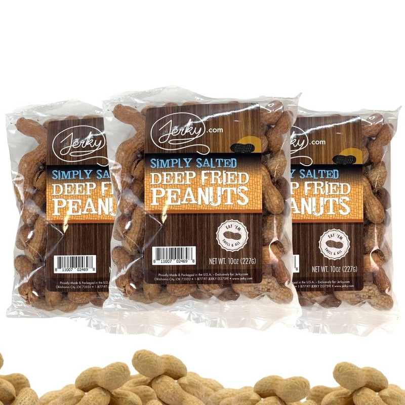 Deep Fried Peanuts Salted 3 Pack - Salted Peanuts in Shell Bulk - Inshell pea... gallery