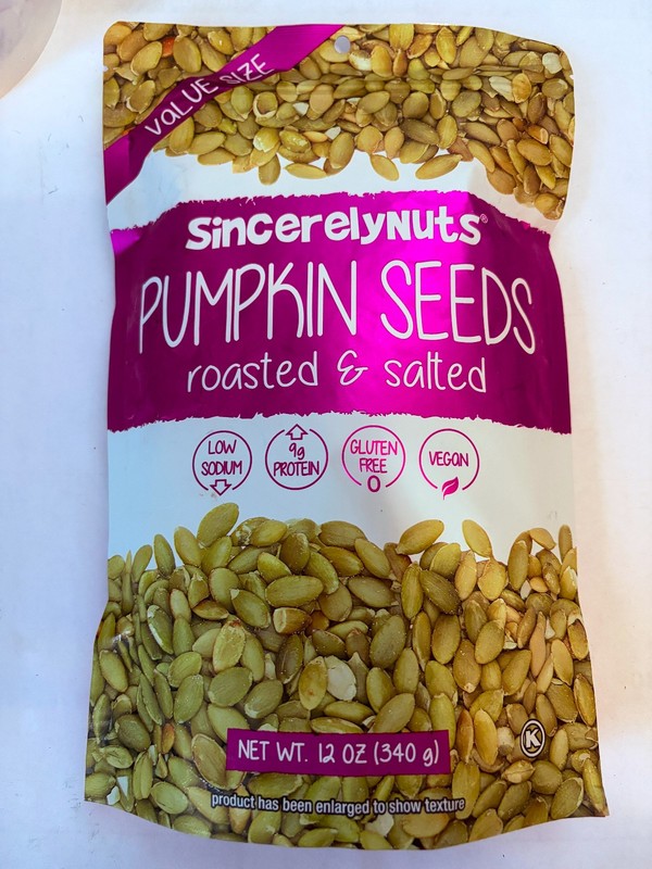 Pumpkin Seeds – Sincerely Nuts – 12 oz Shelled, Lightly Salted Vegan No gluten