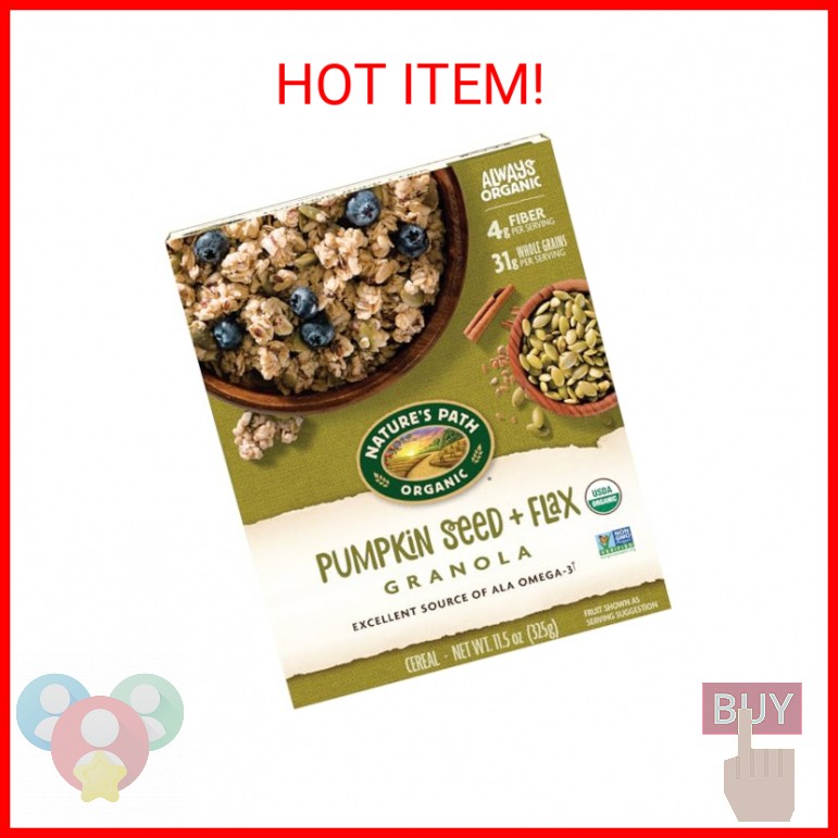 Nature's Path Organic Pumpkin Seed + Flax Granola, 11.5 Ounce (Pack of 1)