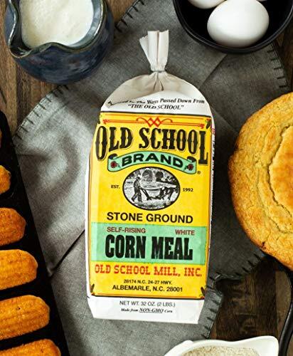 Authentic Stone Ground, Self-Rising, White Cornmeal (2 Pound Bags) - Made gallery