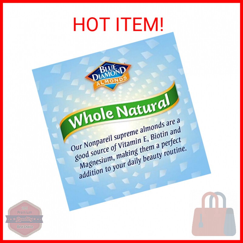 Blue Diamond Almonds Whole Natural Raw Snack Nuts, 25 Oz Resealable Bag (Pack of gallery