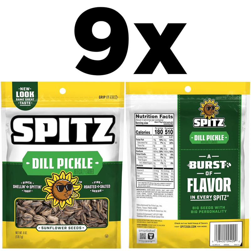 Sunflower Seeds, Dill Pickle, 6 Ounce (Pack of 9) gallery
