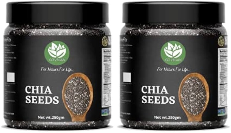 Go Vegan Chia Seeds 250gm Each Pack Of 2