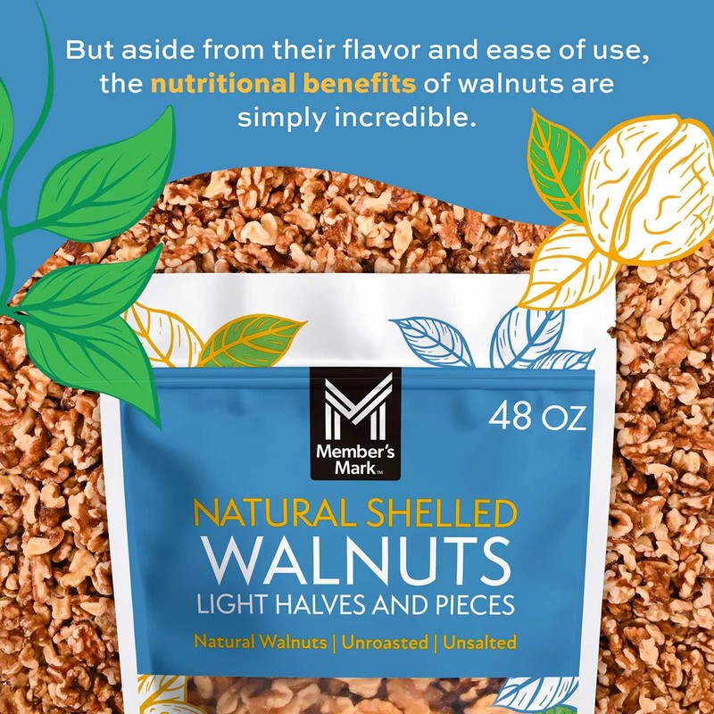 4 Pack - Member's Mark Natural Shelled Walnuts, 3 lbs. gallery