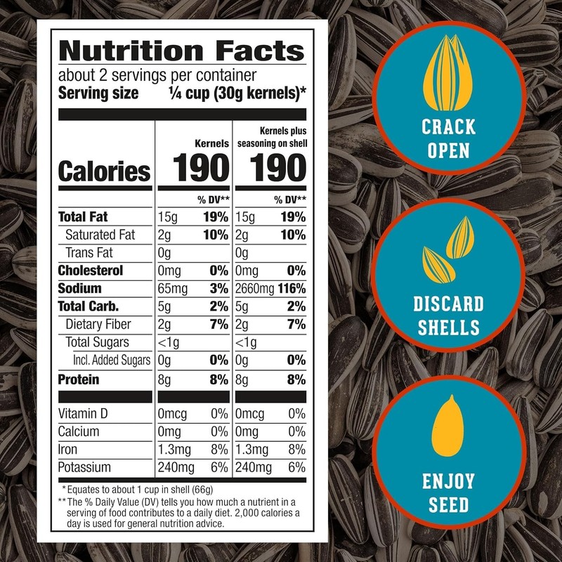 DAVID SEEDS Roasted and Salted Ranch Jumbo Sunflower Seeds, 5.24, 2PK gallery