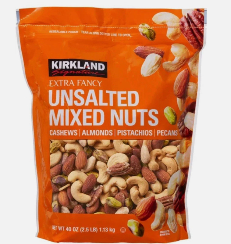Extra Fancy Unsalted Mixed Nuts 2.5 lbs Best By: 06-11-2026