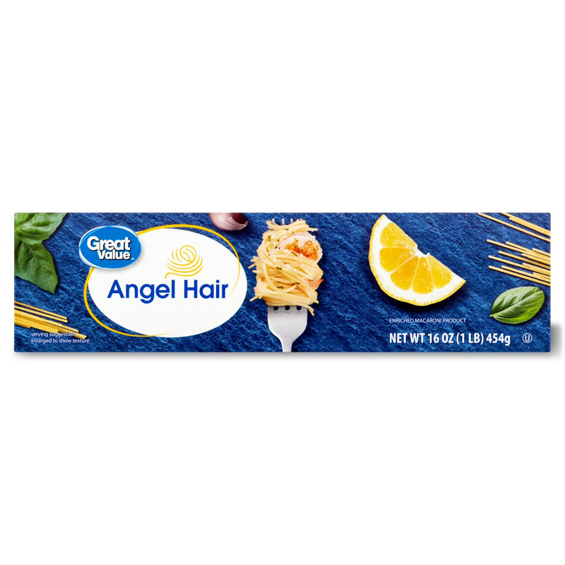 (5 pack) Great Value Angel Hair, 16 oz, Shelf Stable gallery