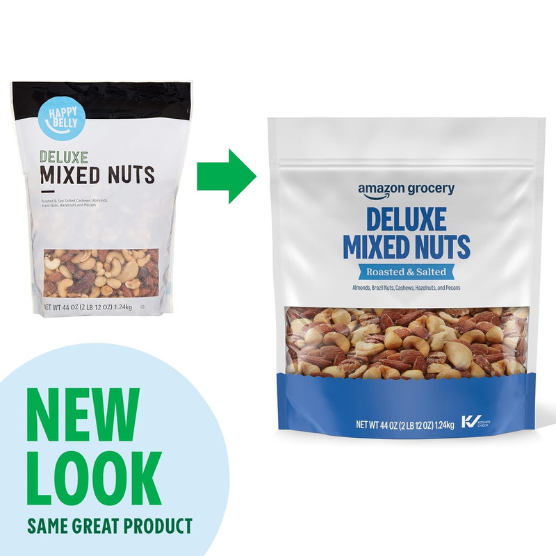 , Deluxe Mixed Nuts, Roasted & Salted, 44 Oz (Previously Happy Belly, Packaging gallery