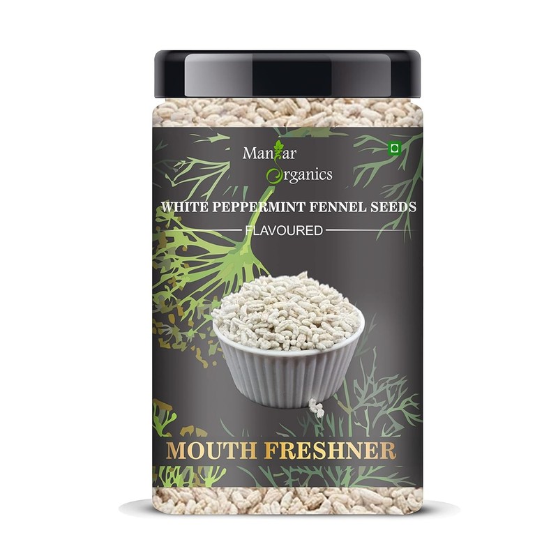 ManHar Organics White Peppermint Fennel Seeds 500gm
