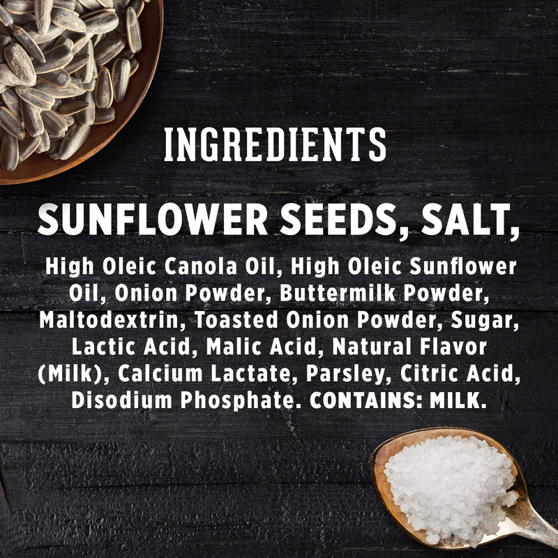 SEEDS Sour Cream & Onion Jumbo Sunflower Seeds, Keto Friendly, 5.25-Oz. Resealab gallery