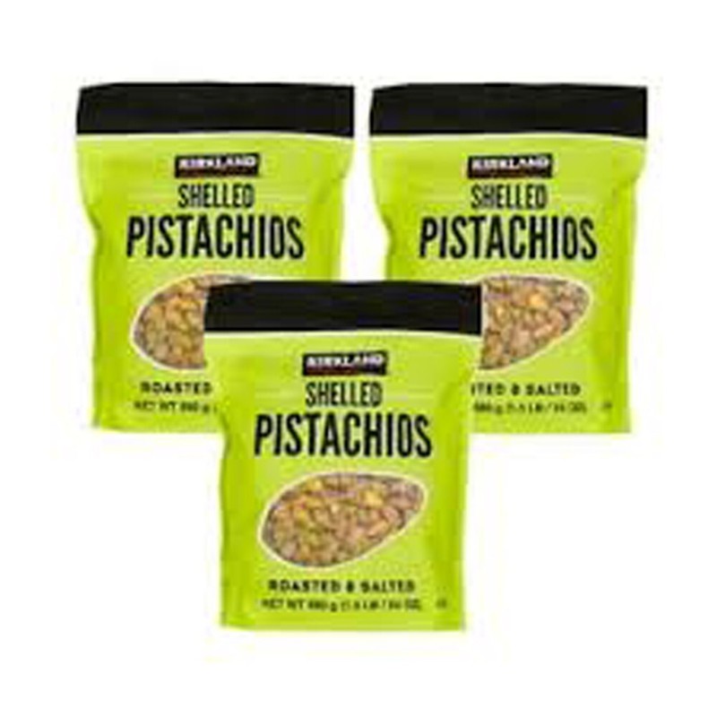 3 Pack KIRKLAND SHELLED PISTACHIOS 3 LBS ROASTED SALTED