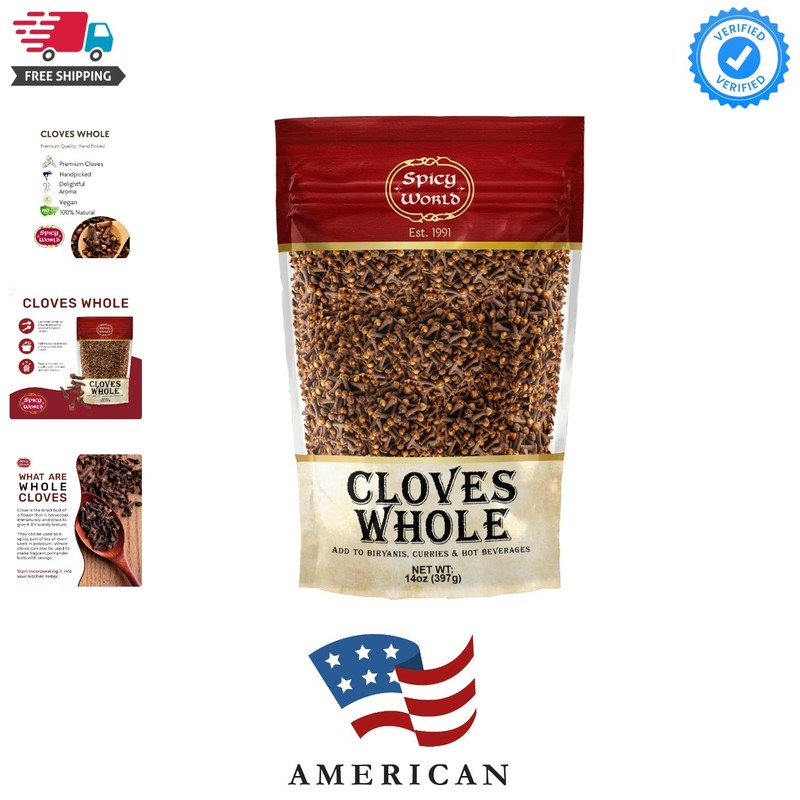 Cloves Whole Bulk 14 Oz Bag – Pure, Non-GMO, Hand Picked Quality – Great for…