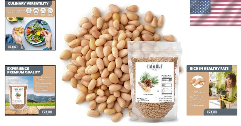 Unsalted Pine Nuts 16oz - Non-GMO, Resealable Pouch gallery