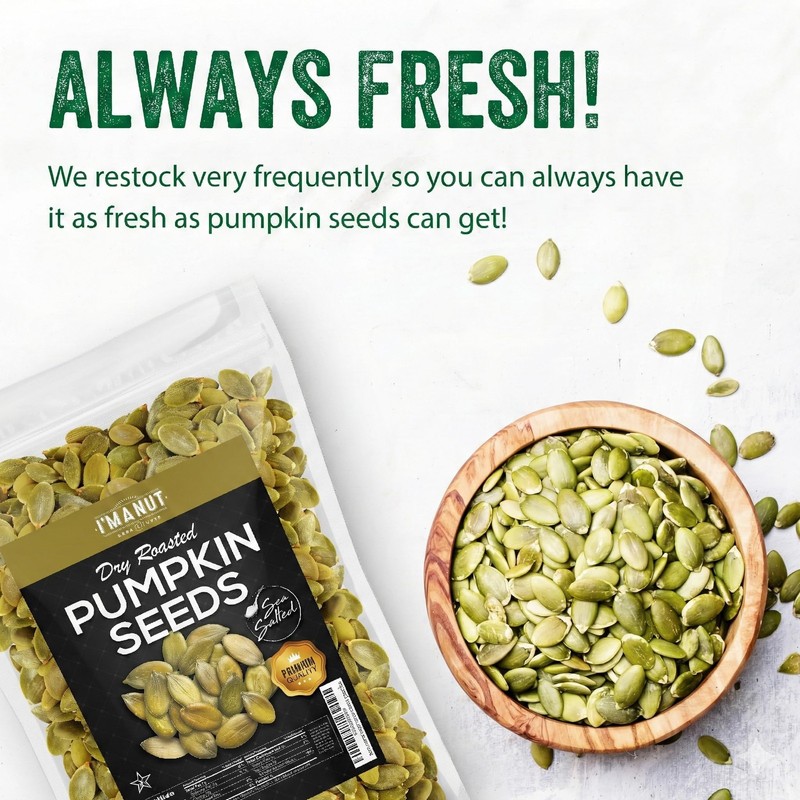 Oven Toasted Pumpkin Seeds with Sea Salt Papitas 16 oz 1 lb Batch Tested Glut... gallery