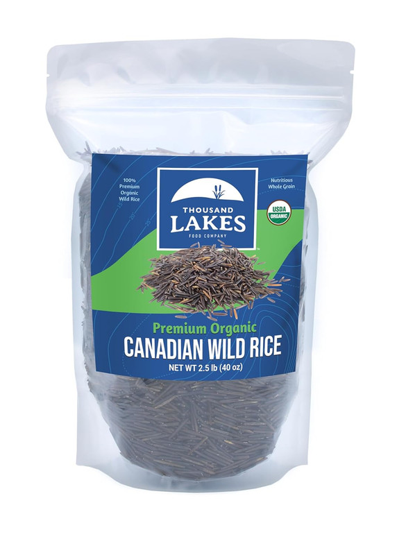 Thousand Lakes Organic Canadian Wild Rice - Premium - Bulk - 2.5 Pounds | 100% W