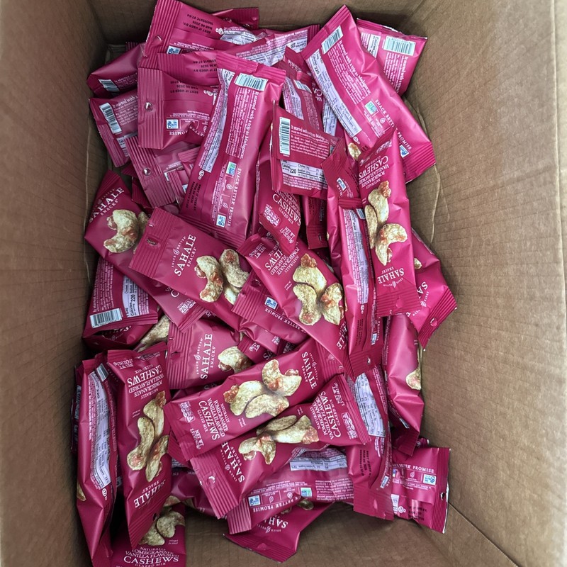 Wholesale Lot of 68 Sahale Snacks Pomegranate Vanilla Cashews Exp 03/2026