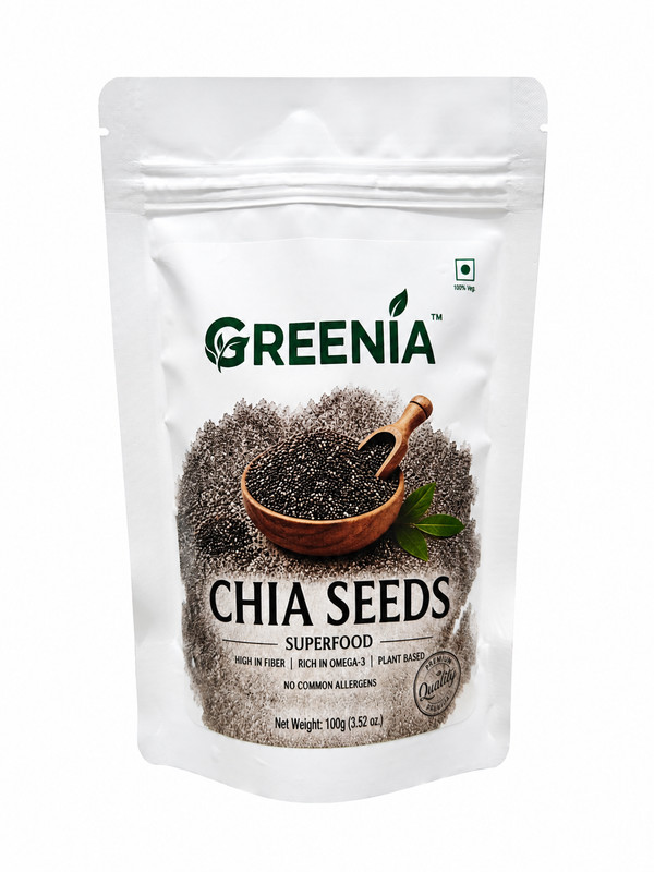 Greenia Organic chia seeds (100 gm / 3.5 oz)