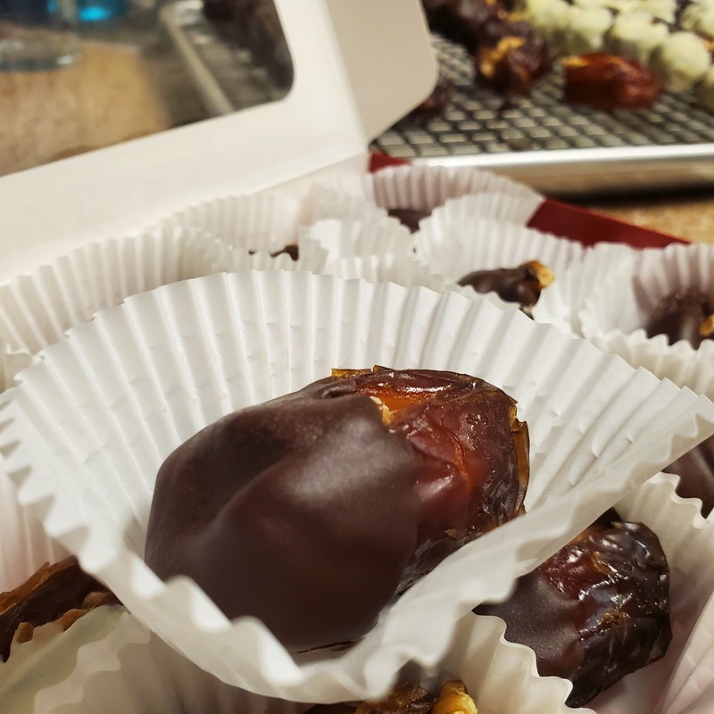 Chocolate Medjoul Dates With Walnut Fresh High Quality. gallery