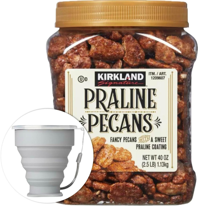 Kirkland Signature Praline Pecans, 2.5 Lbs. Item 1209607. Bundle with Silicone gallery