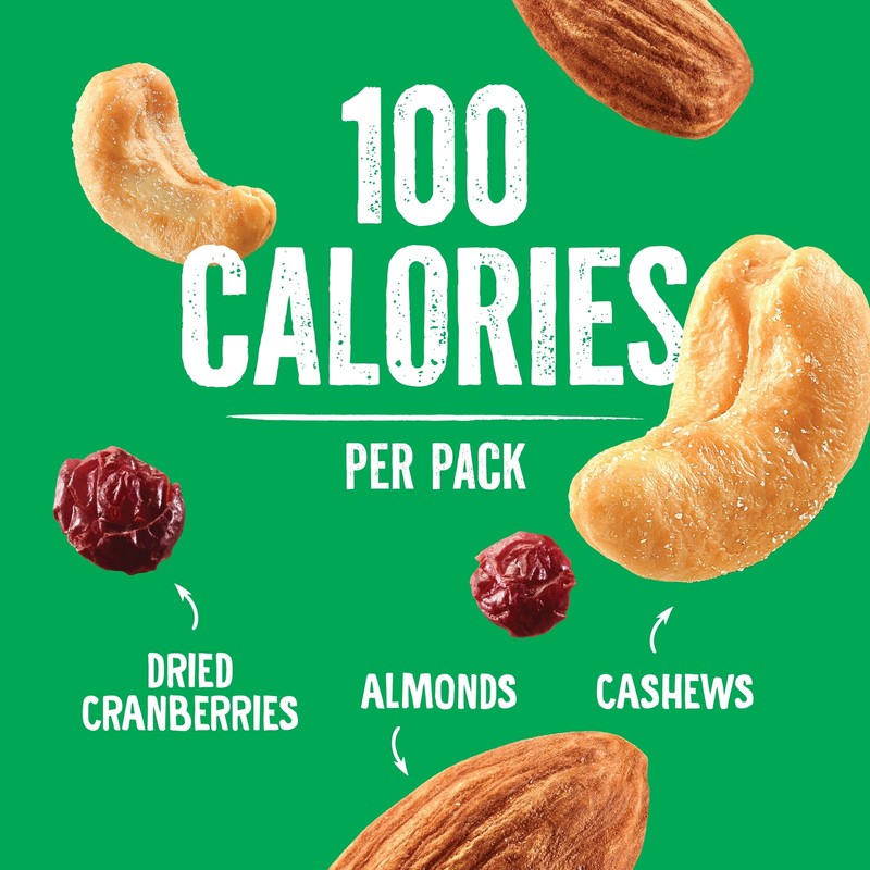 Emerald Nuts Cashews & Almonds with Dried Cranberries, 100 Calorie Packs, 10 Ct gallery