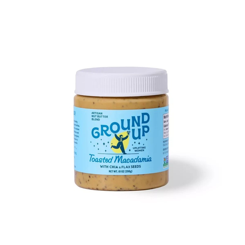 GroundUp Toasted Macadamia Nut Jar 10oz Saturated Fat 6g Unsweetened Coconut