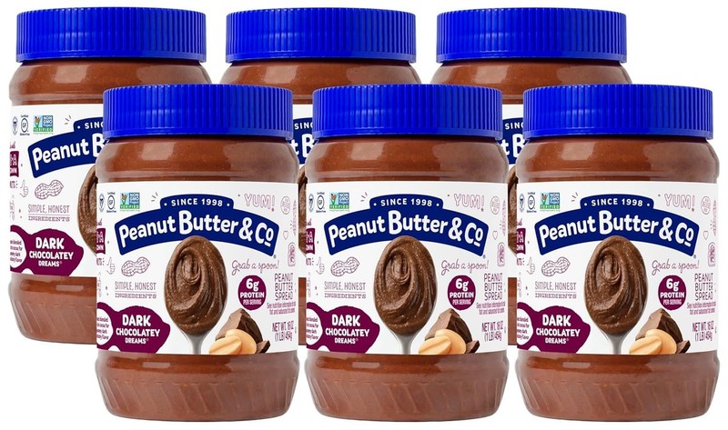 Peanut Butter & Co. Dark Chocolatey Dreams Peanut Butter 16 Oz Pack of 6