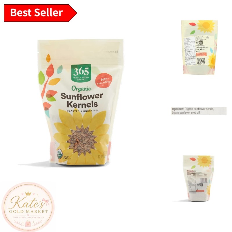 Unsalted Organic Sunflower Kernels, 12 Ounce – Pure Flavor & Protein Power