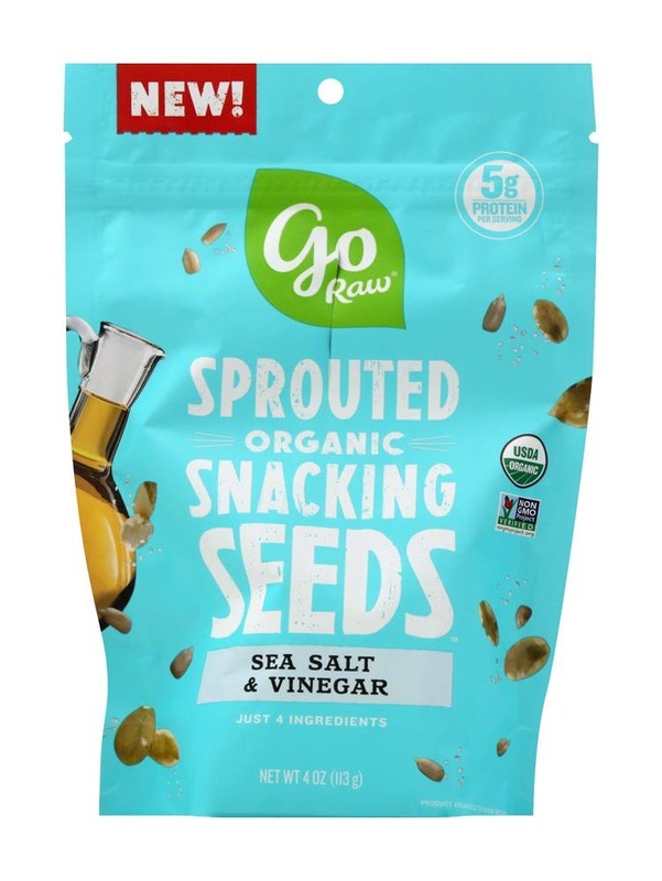 Go Raw, Seasalt Vinegar Sprouted Snacking Seeds, Organic, 4 Ounce