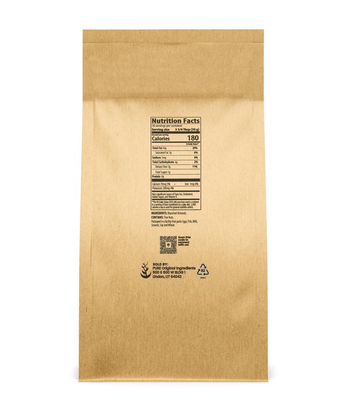 Pure Original Ingredients Almond Flour (2 lb) Blanched 32 Ounce (Pack of 1) gallery