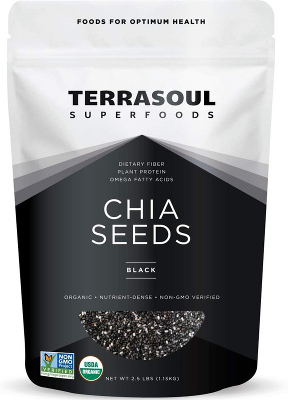 Organic Black Chia Seeds, 2.5 Pounds, Nutrient gallery