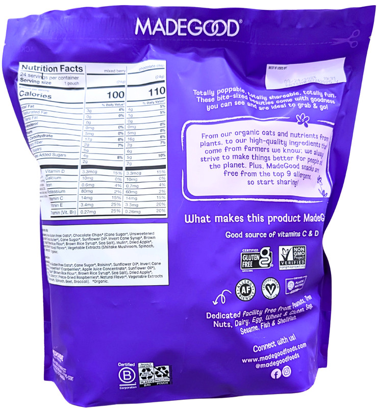 Made Good Organic Granola Minis Variety Pack 0.85 oz 24 Count EXP 09/2026 gallery