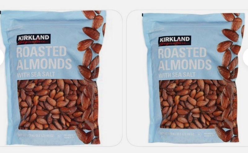 2 PACK Kirkland Signature Roasted Almonds with Sea Salt 40 Oz (2.5 Lb) EXP 06/27