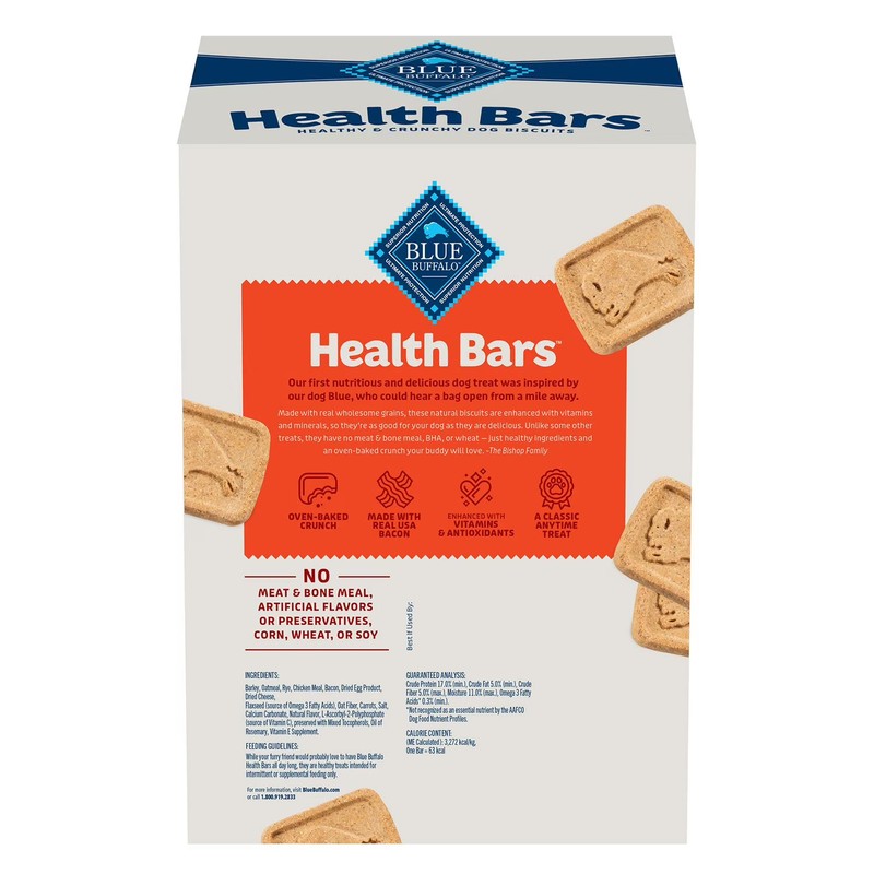BLUE Buffalo Health Bars Crunchy Dog Treat Biscuits, Bacon, Egg & Cheese(5 lbs.) gallery