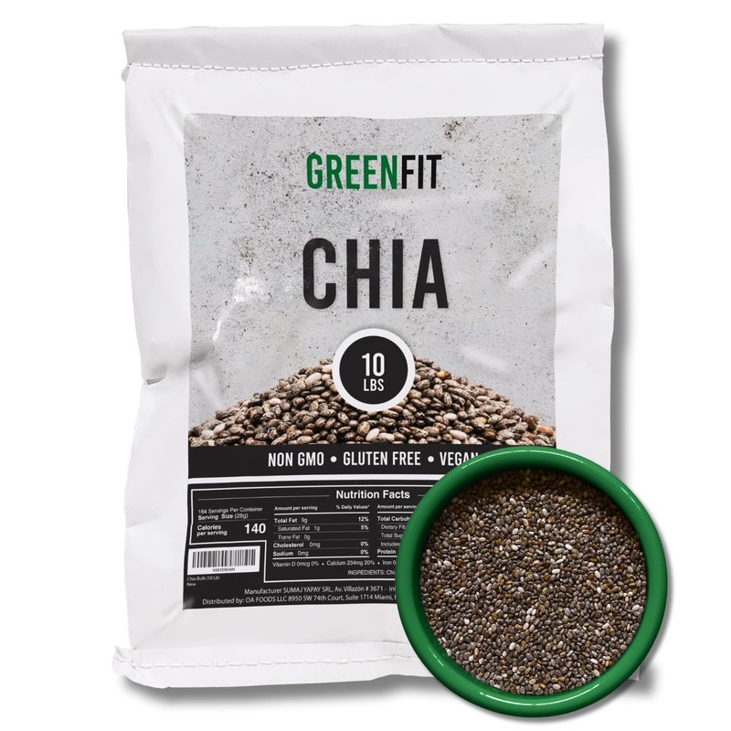 Premium Bulk Chia Seeds 10lbs - A+ Grade, Non-GMO, Gluten-Free Superfood, Vegan gallery
