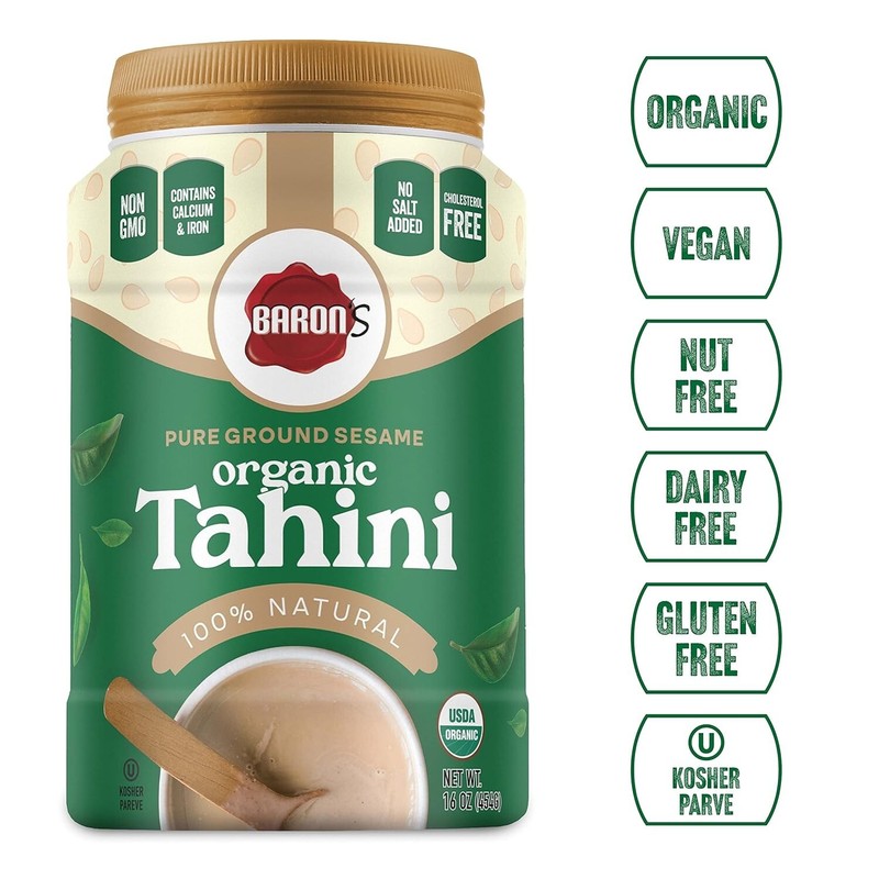 USDA Organic Tahini - Pure Sesame Paste, 2 x 16 oz Jars for Healthy Cooking gallery