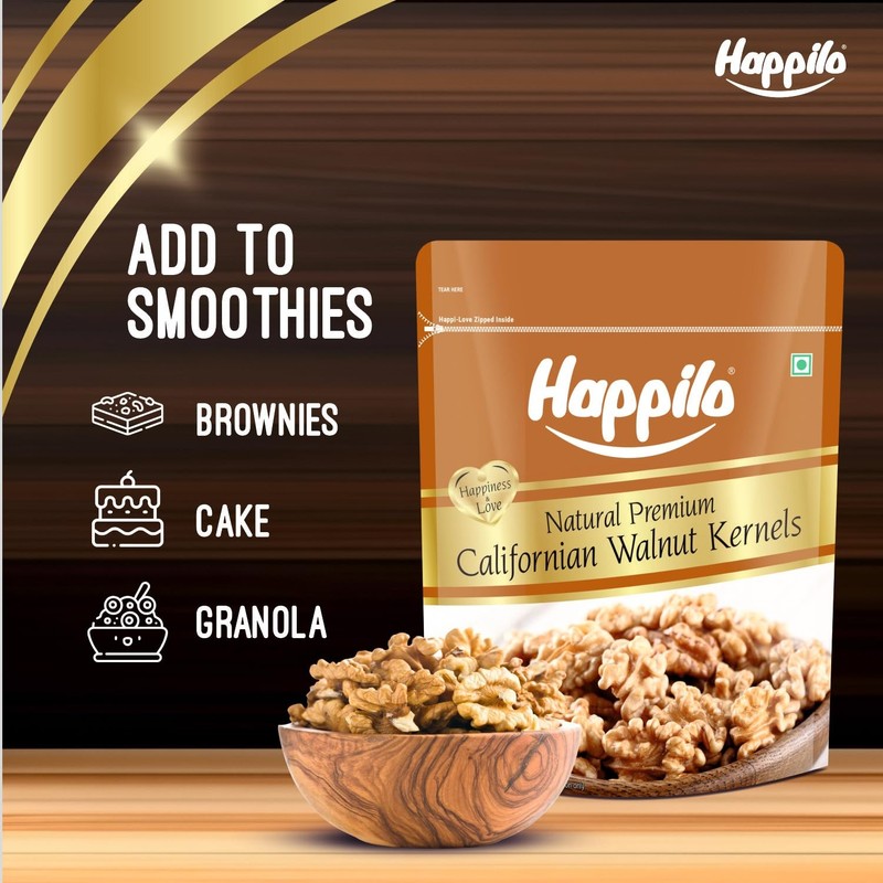 Happilo Raw Californian Walnuts 200g | Healthy Snack Akhrot Kernels gallery