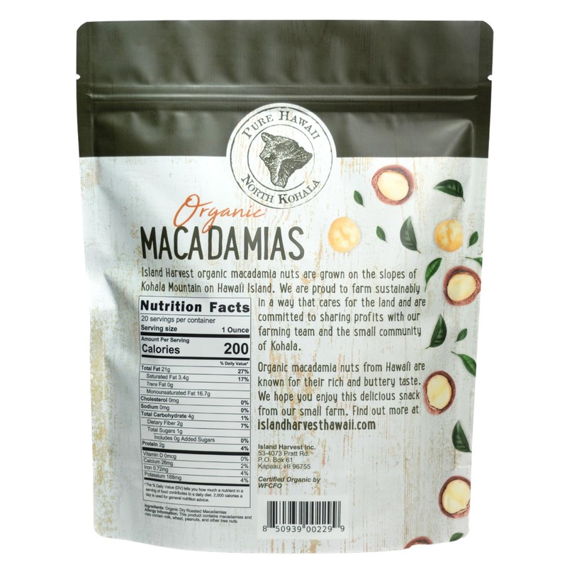 Unsalted Organic Macadamia Nuts - 100% Hawaiian Unsalted Macadamia Nuts are K... gallery