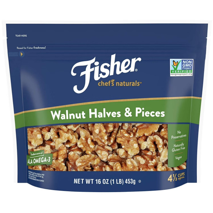 4 PACK Fisher Chef's Naturals Gluten Free, No Preservatives, Walnut gallery