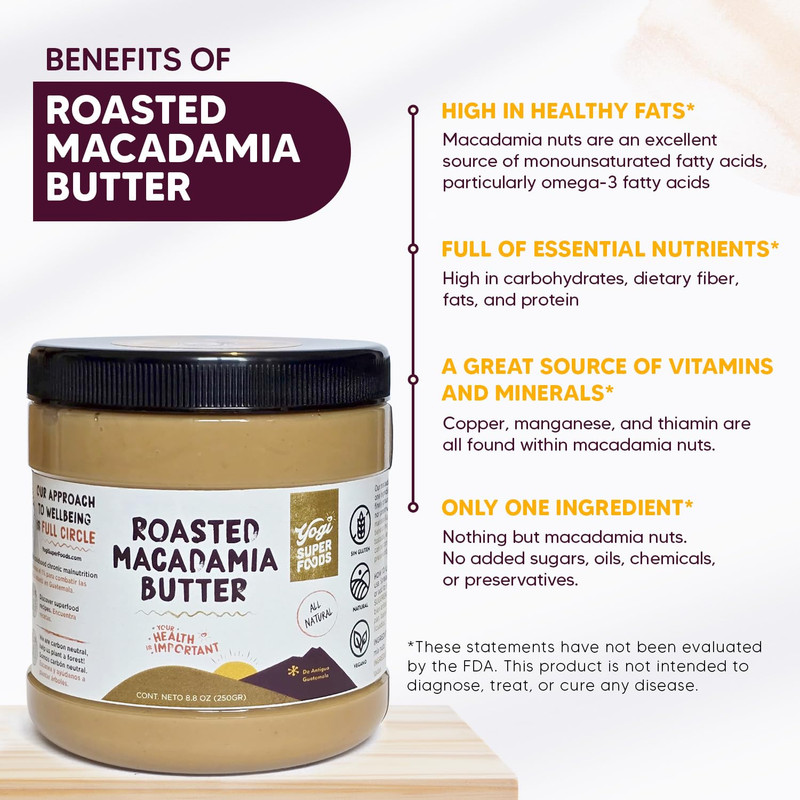 Yogi Super Foods Roasted Macadamia Nut Butter - Healthy Macadamia Butter Spread, gallery