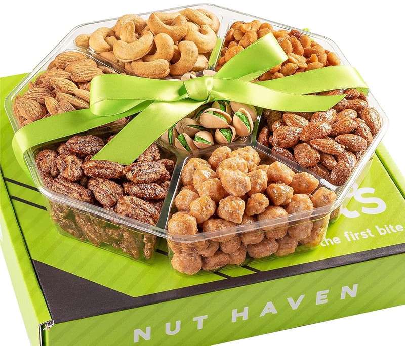 Mothers Day Nuts Gift Basket – Assortment of Sweet & Roasted Salted Gourmet Nuts
