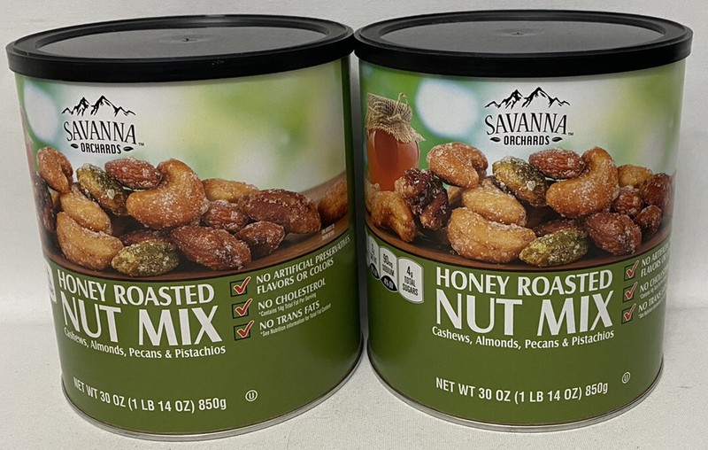 2 Packs Savanna Orchards Gourmet Honey Roasted Nut Mix 30 oz Each Pack Ttl60 Oz gallery