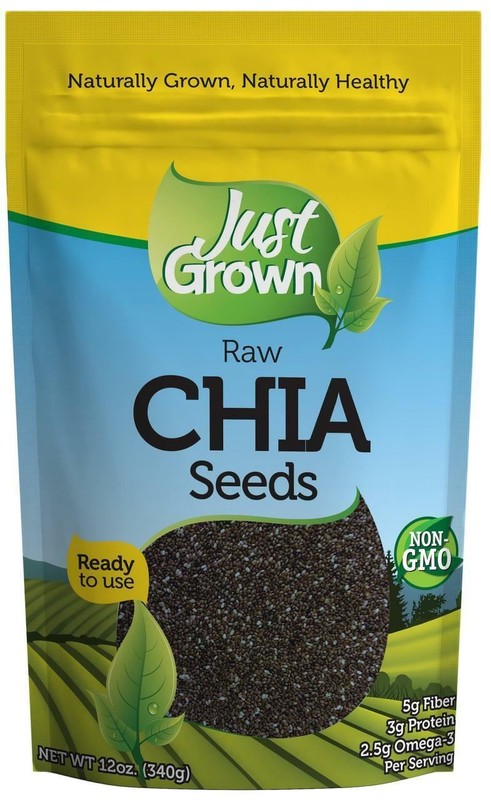 Just Grown Raw Chia Seeds, 12 oz.